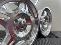 New 17 Inch E36 M3 Evo Type 24 Style Deep Dish Alloy Wheels In Silver With Polished Face And Dish With Deeper 8.5" Rear BMW 5x120