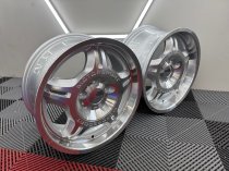 New 17 Inch E36 M3 Evo Type 24 Style Deep Dish Alloy Wheels In Silver With Polished Face And Dish With Deeper 8.5" Rear BMW 5x120