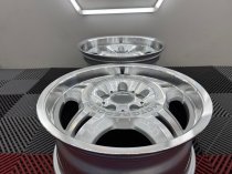 New 17 Inch E36 M3 Evo Type 24 Style Deep Dish Alloy Wheels In Silver With Polished Face And Dish With Deeper 8.5" Rear BMW 5x120