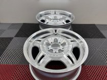 New 17 Inch E36 M3 Evo Type 24 Style Deep Dish Alloy Wheels In Silver With Polished Face And Dish With Deeper 8.5" Rear BMW 5x120