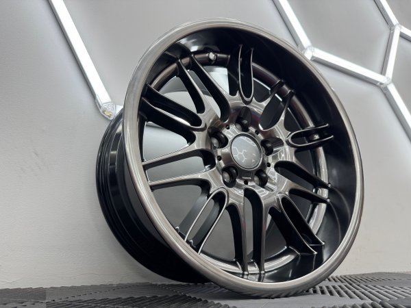 New 18 Inch , Type 65 M5 Style Alloy Wheels In Shadow Chrome With Deep Dish 9.5" Rears BMW E34 E39 E38 5x120