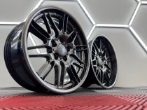 New 18 Inch , Type 65 M5 Style Alloy Wheels In Shadow Chrome With Deep Dish 9.5" Rears BMW E34 E39 E38 5x120