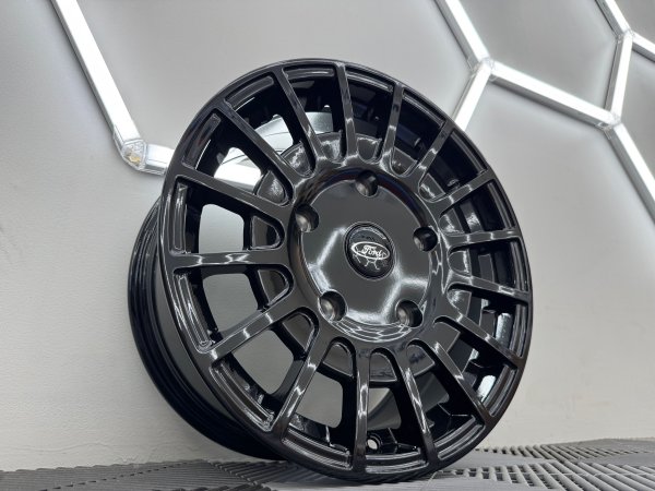 New 16 Inch MSRT Style RZO Alloy Wheels In Gloss Black Load Rated 1050KG Ford Transit Custom 5x160