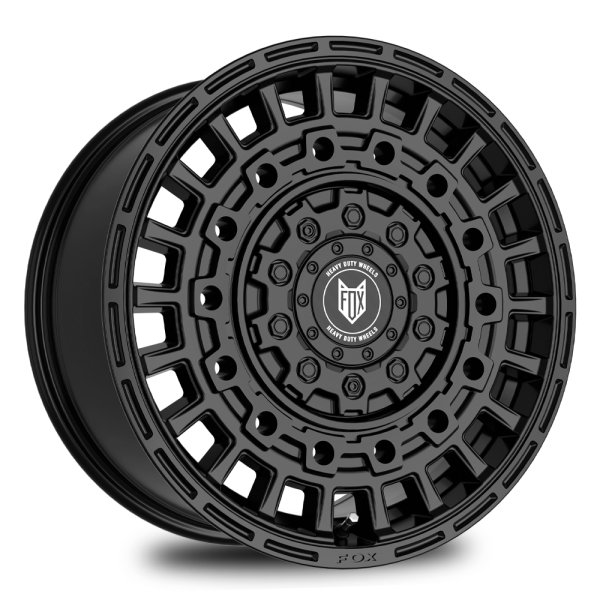 New 16 inch Fox ADV Alloy Wheels In Satin Black 1500kg Load, MAN TGE, VW Crafter Vans 5x120
