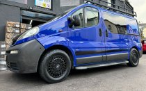 New 16 inch Fox ADV Alloy Wheels In Satin Black 1500kg Load, MAN TGE, VW Crafter Vans 5x120