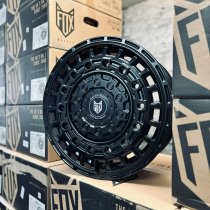 New 16 inch Fox ADV Alloy Wheels In Satin Black 1500kg Load, MAN TGE, VW Crafter Vans 5x120