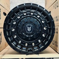New 16 inch Fox ADV Alloy Wheels In Satin Black 1500kg Load, MAN TGE, VW Crafter Vans 5x120