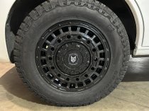 New 16 inch Fox ADV Alloy Wheels In Satin Black 1500kg Load, MAN TGE, VW Crafter Vans 5x120