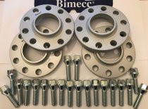 New 12mm / 15mm / 20mm / 25mm Silver Bimecc Wheel Spacers - (2 Pairs with Bolts ) 5x112 / 5x100 57.1 CB