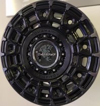 New 17 Inch Tomahawk Yakama Alloy Wheels In Gloss Black / Dark Tint 955kg Ford Transit Custom Gen 2, VW Transporter T7 6x120