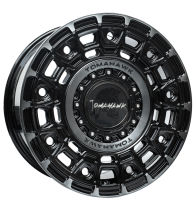 New 17 Inch Tomahawk Yakama Alloy Wheels In Gloss Black / Dark Tint 955kg Ford Transit Custom Gen 2, VW Transporter T7 6x120