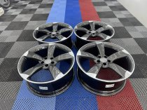 Used 21 Inch Genuine Audi A7 S7 A8 S8 4G Rotor Spoke Arm Alloy Wheels, Fully Refurbished, Gunmetal With Polished Edge 5x112