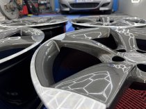 Used 21 Inch Genuine Audi A7 S7 A8 S8 4G Rotor Spoke Arm Alloy Wheels, Fully Refurbished, Gunmetal With Polished Edge 5x112