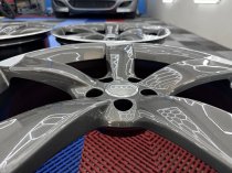 Used 21 Inch Genuine Audi A7 S7 A8 S8 4G Rotor Spoke Arm Alloy Wheels, Fully Refurbished, Gunmetal With Polished Edge 5x112