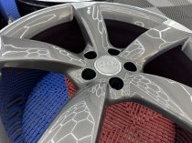 Used 21 Inch Genuine Audi A7 S7 A8 S8 4G Rotor Spoke Arm Alloy Wheels, Fully Refurbished, Gunmetal With Polished Edge 5x112