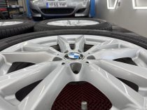 Used 18 Inch Genuine BMW Style 446 Alloy Wheels From F15 F16 X5 X6, Excellent Condition + Runflat Winter Tyres + TPMS 5x120