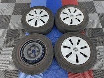 Used 16 Inch Genuine VW Transporter T5 T6 Steel Wheels, Clean Inc Tyres 5x120