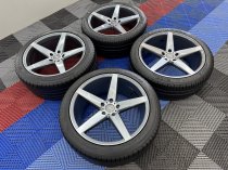 Used (Near New) 20 Inch Veemann V-FS8 Alloy Wheels In Graphite Smoked Machined With Deeper Concave 10" Rears And Near New Nankang Tyres Suit VW Transporter T5 T6 5x120