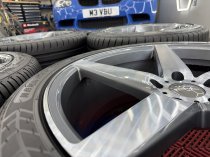 Used (Near New) 20 Inch Veemann V-FS8 Alloy Wheels In Graphite Smoked Machined With Deeper Concave 10" Rears And Near New Nankang Tyres Suit VW Transporter T5 T6 5x120