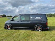 Used (Near New) 20 Inch Veemann V-FS8 Alloy Wheels In Graphite Smoked Machined With Deeper Concave 10" Rears And Near New Nankang Tyres Suit VW Transporter T5 T6 5x120