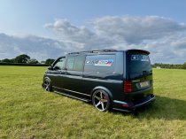 Used (Near New) 20 Inch Veemann V-FS8 Alloy Wheels In Graphite Smoked Machined With Deeper Concave 10" Rears And Near New Nankang Tyres Suit VW Transporter T5 T6 5x120