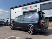 Used (Near New) 20 Inch Veemann V-FS8 Alloy Wheels In Graphite Smoked Machined With Deeper Concave 10" Rears And Near New Nankang Tyres Suit VW Transporter T5 T6 5x120