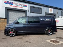 Used (Near New) 20 Inch Veemann V-FS8 Alloy Wheels In Graphite Smoked Machined With Deeper Concave 10" Rears And Near New Nankang Tyres Suit VW Transporter T5 T6 5x120