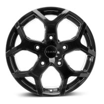 New 18 Inch Romac Cobra Alloy Wheels In Gloss Black, 950kg Load, Ford Transit Custom Gen 1 Van 5x160