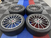 Used (Like New) 20 Inch Ispiri FFP2 Alloy Wheels In Carbon Grey Brushed With Deeper Concave 10.5" Rear, inc Nankang Tyres + TPMS , BMW G30 G31 5x112