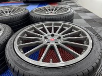 Used (Like New) 20 Inch Ispiri FFP2 Alloy Wheels In Carbon Grey Brushed With Deeper Concave 10.5" Rear, inc Nankang Tyres + TPMS , BMW G30 G31 5x112