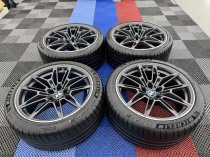 Used 19" / 20 Inch Genuine BMW Style 825 M Competiton G80 G82 M3 M4 Alloy Wheels,Orbit Grey Matt With Bright Turned Face, Delivery Miles,Wide Rear Inc Delivery Miles Michelin Tyres 5x112