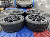 Used 19" / 20 Inch Genuine BMW Style 825 M Competiton G80 G82 M3 M4 Alloy Wheels,Orbit Grey Matt With Bright Turned Face, Delivery Miles,Wide Rear Inc Delivery Miles Michelin Tyres 5x112