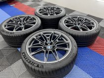 Used 19" / 20 Inch Genuine BMW Style 825 M Competiton G80 G82 M3 M4 Alloy Wheels,Orbit Grey Matt With Bright Turned Face, Delivery Miles,Wide Rear Inc Delivery Miles Michelin Tyres 5x112