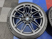 Used 19" / 20 Inch Genuine BMW Style 825 M Competiton G80 G82 M3 M4 Alloy Wheels,Orbit Grey Matt With Bright Turned Face, Delivery Miles,Wide Rear Inc Delivery Miles Michelin Tyres 5x112