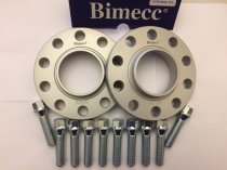 NEW 15mm / 20mm / 25mm Silver Bimecc Wheel Spacers - ( 1 Pair Including Bolts ) 5x112 66.6 CB