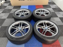 Used 18 Inch Genuine BMW Style 224 Z4M Alloy Wheels, Wider Rears,Good Condition Finished in Gunmetal, Inc VG Bridgestone Tyres 5x120