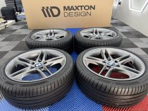 Used 18 Inch Genuine BMW Style 224 Z4M Alloy Wheels, Wider Rears,Good Condition Finished in Gunmetal, Inc VG Bridgestone Tyres 5x120
