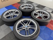 Used 18 Inch Genuine BMW Style 224 Z4M Alloy Wheels, Wider Rears,Good Condition Finished in Gunmetal, Inc VG Bridgestone Tyres 5x120