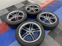 Used 18 Inch Genuine BMW Style 224 Z4M Alloy Wheels, Wider Rears,Good Condition Finished in Gunmetal, Inc VG Bridgestone Tyres 5x120