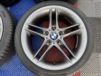 Used 18 Inch Genuine BMW Style 224 Z4M Alloy Wheels, Wider Rears,Good Condition Finished in Gunmetal, Inc VG Bridgestone Tyres 5x120
