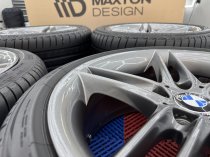 Used 18 Inch Genuine BMW Style 224 Z4M Alloy Wheels, Wider Rears,Good Condition Finished in Gunmetal, Inc VG Bridgestone Tyres 5x120