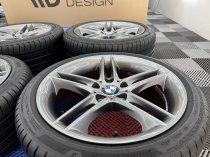 Used 18 Inch Genuine BMW Style 224 Z4M Alloy Wheels, Wider Rears,Good Condition Finished in Gunmetal, Inc VG Bridgestone Tyres 5x120