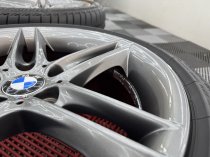 Used 18 Inch Genuine BMW Style 224 Z4M Alloy Wheels, Wider Rears,Good Condition Finished in Gunmetal, Inc VG Bridgestone Tyres 5x120