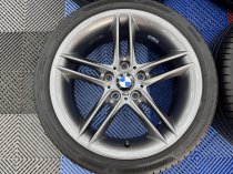 Used 18 Inch Genuine BMW Style 224 Z4M Alloy Wheels, Wider Rears,Good Condition Finished in Gunmetal, Inc VG Bridgestone Tyres 5x120