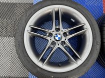Used 18 Inch Genuine BMW Style 224 Z4M Alloy Wheels, Wider Rears,Good Condition Finished in Gunmetal, Inc VG Bridgestone Tyres 5x120