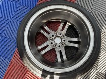 Used 18 Inch Genuine BMW Style 224 Z4M Alloy Wheels, Wider Rears,Good Condition Finished in Gunmetal, Inc VG Bridgestone Tyres 5x120