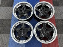 New 17 Inch Throwing Star M5 Style Alloy Wheels In Gloss Black With Polished Dish And Deeper 9" Rears 5x120