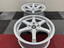 New 18 Inch Fox PF5 Flow Forged Alloy Wheels In Ice Silver, Wider 9" Rear Option BMW 5x120