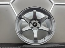 New 18 Inch Fox PF5 Flow Forged Alloy Wheels In Ice Silver, Wider 9" Rear Option BMW 5x120