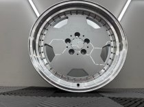 New 18 Inch AM Aero Monoblock Split Alloy Wheels In Silver With Polished Dish, Deeper 9" Rear Mercedes 5x112